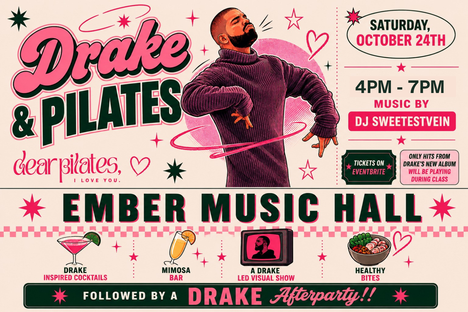 Drake & Pilates at Ember Music Hall!