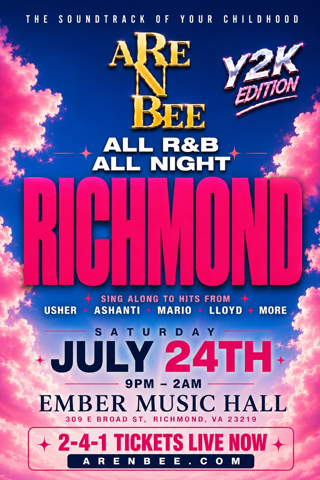 ARE N BEE: Y2K Edition – RICHMOND VA | July 24TH