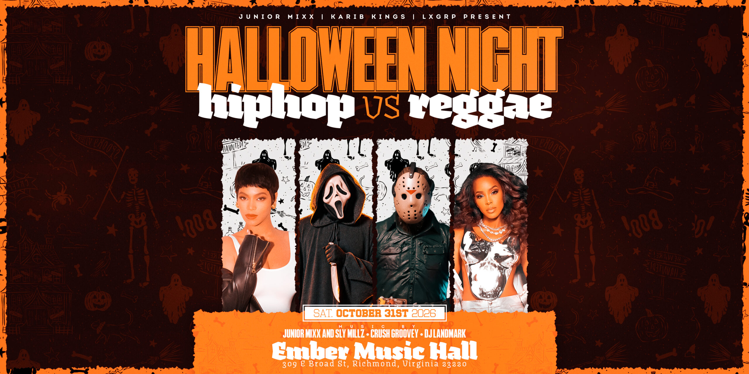Halloween Night: Hip-Hop vs Reggae at Ember Music Hall